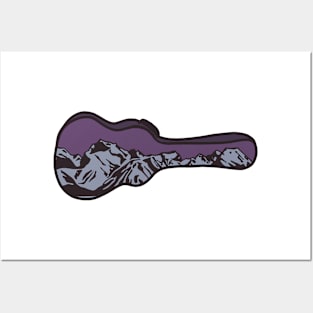 Purple Mountains Guitar Case Posters and Art